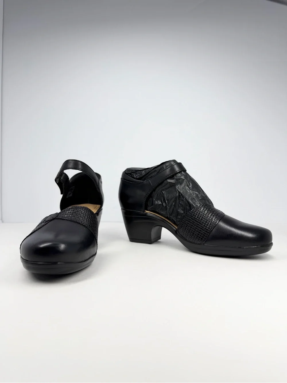 Clarks Emily Rae Pumps Black Leather Size 5M - Picture 3 of 16